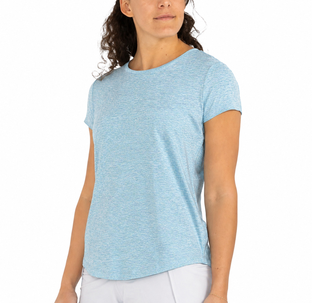 Free Fly Current T-Shirt Womens Small Bamboo Blend Blue Short Sleeve Basic Top